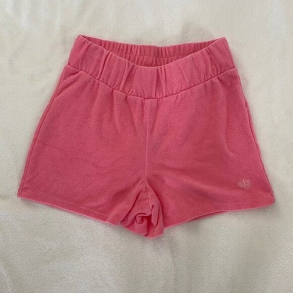 NWT Juicy Couture High Rise Pink Terry Cloth Shorts XS - Picture 2 of 7